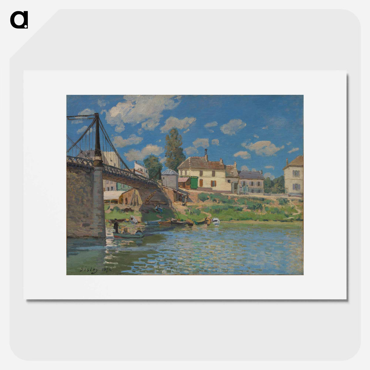 アートポスター-The Bridge at Villeneuve-la-Garenne - アルフレッド シスレー Poster.