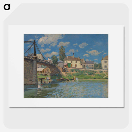 アートポスター-The Bridge at Villeneuve-la-Garenne - アルフレッド シスレー Poster.