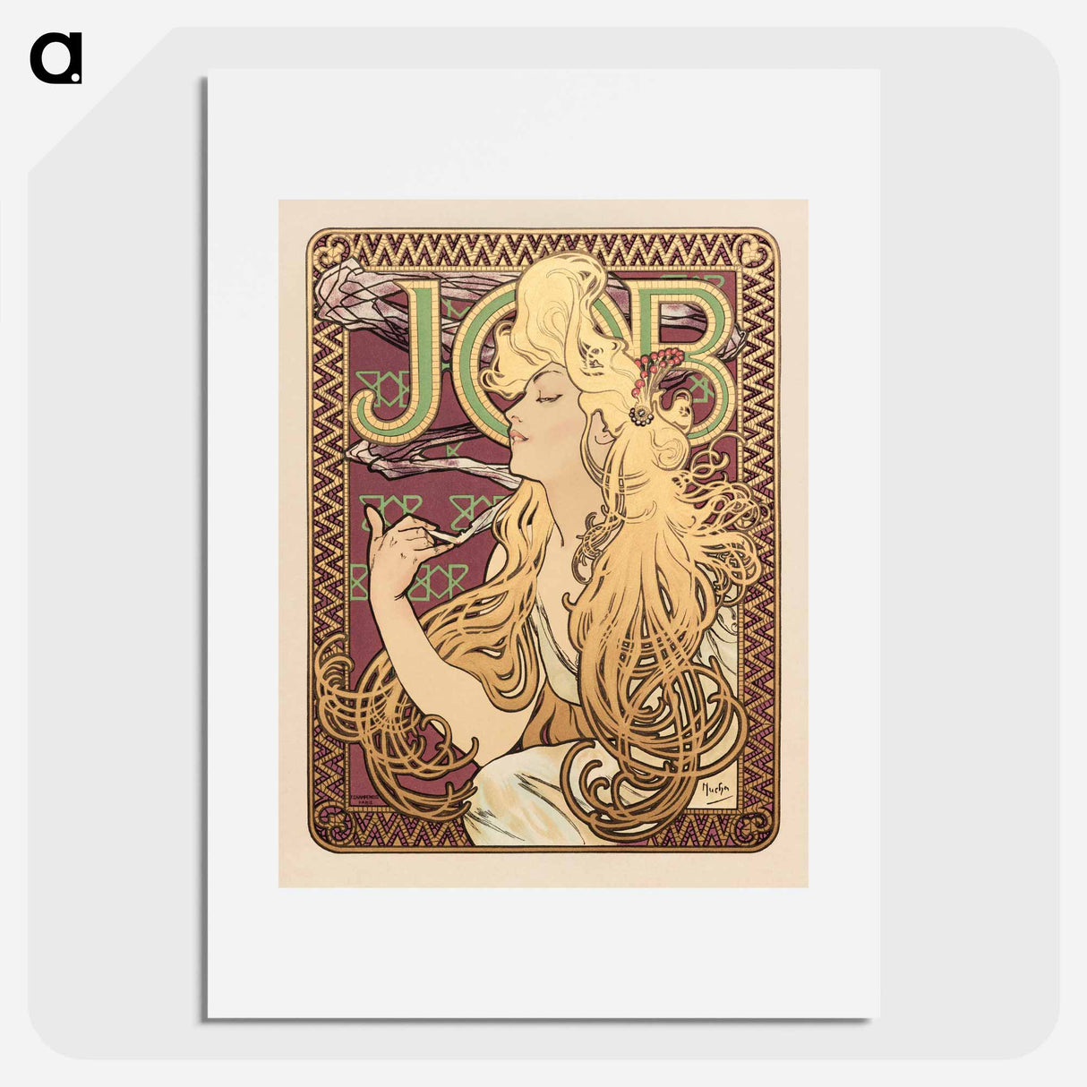 Job - Alphonse Mucha Poster.