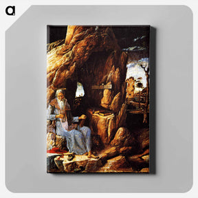 アートパネル-St. Jerome in the Wilderness - アンドレア マンテーニャ Canvas.