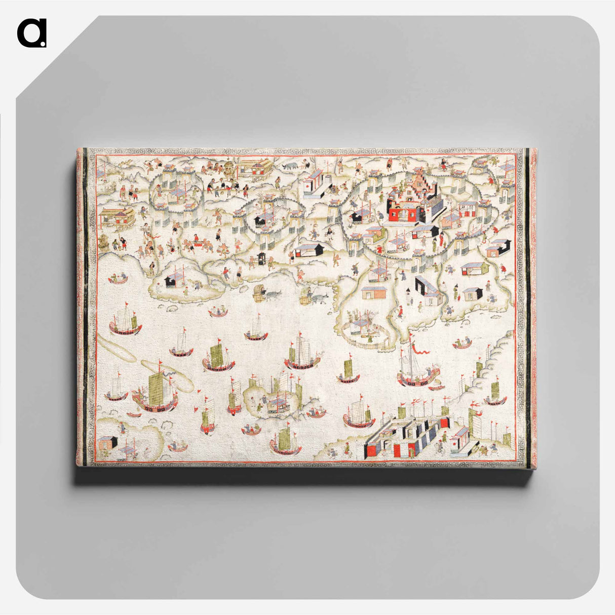 Forts Zeelandia and Provintia and the City of Tainan - アンティーク地図 Canvas.