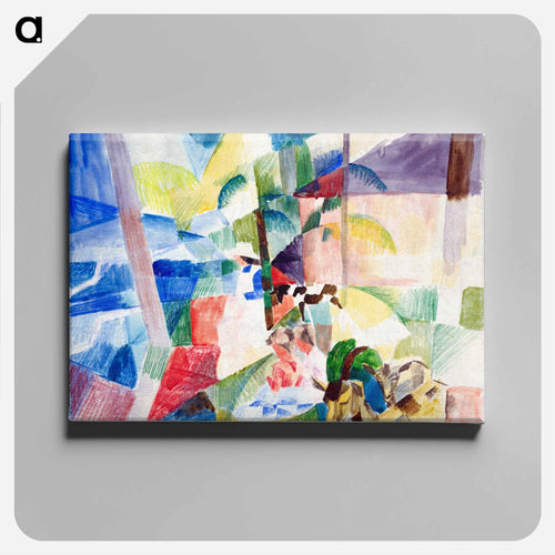 Landscape with children and goats - August Macke Canvas.
