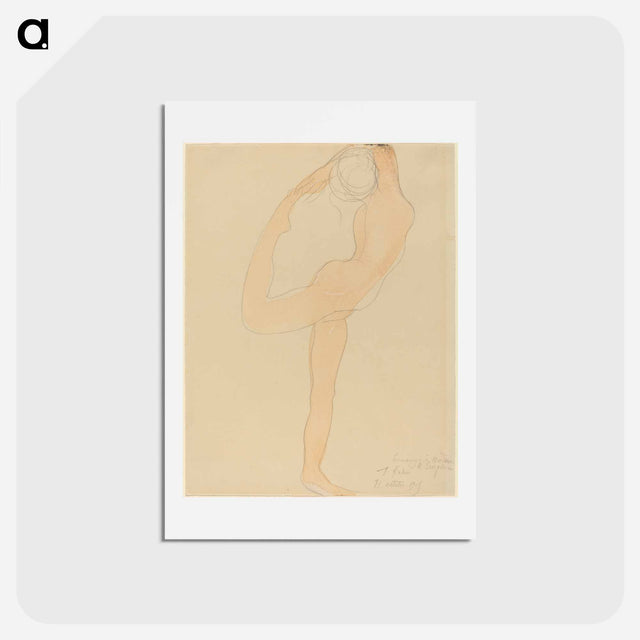 アートポストカード-Dancing Figure - オーギュスト ロダン Postcard.