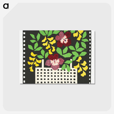 アートポストカード-Basket of Flowers
 - 花のバスケット Postcard.