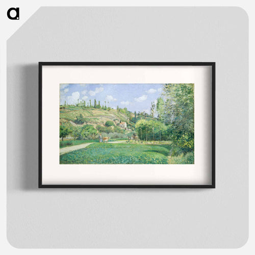 A Cowherd at Valhermeil, Auvers-sur-Oise - Camille Pissarro Poster.