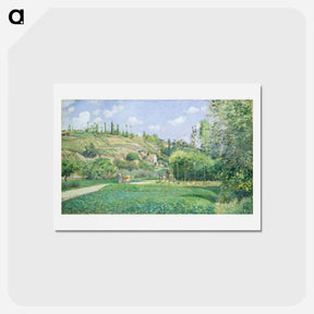 アートポストカード-A Cowherd at Valhermeil, Auvers-sur-Oise - カミーユ ピサロ Postcard.