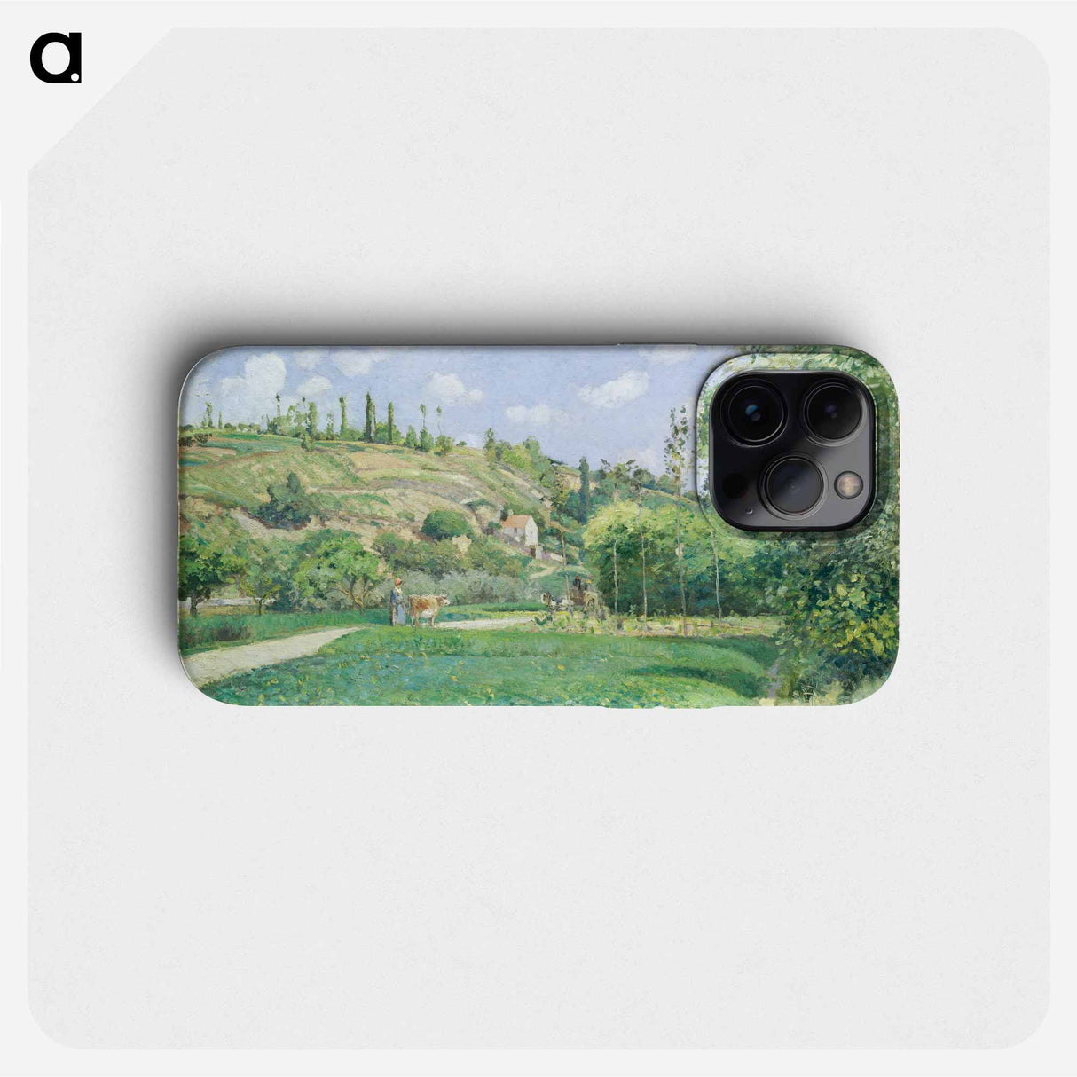 A Cowherd at Valhermeil, Auvers-sur-Oise - Camille Pissarro Phone Case.