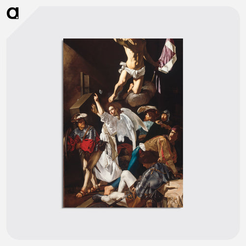 Caravaggio's Resurrection - カラヴァッジョ Postcard.