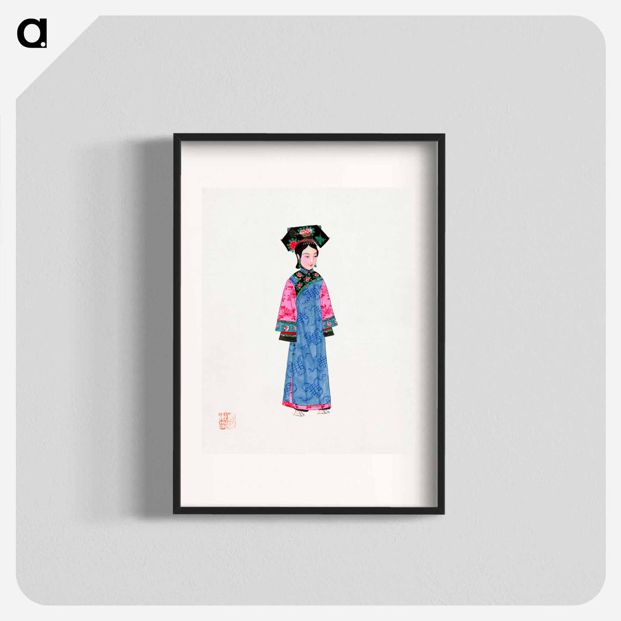 アートポスター-Illustration of a Wealthy Woman in Traditional Chinese Attire
 - 中国の衣装 Poster.