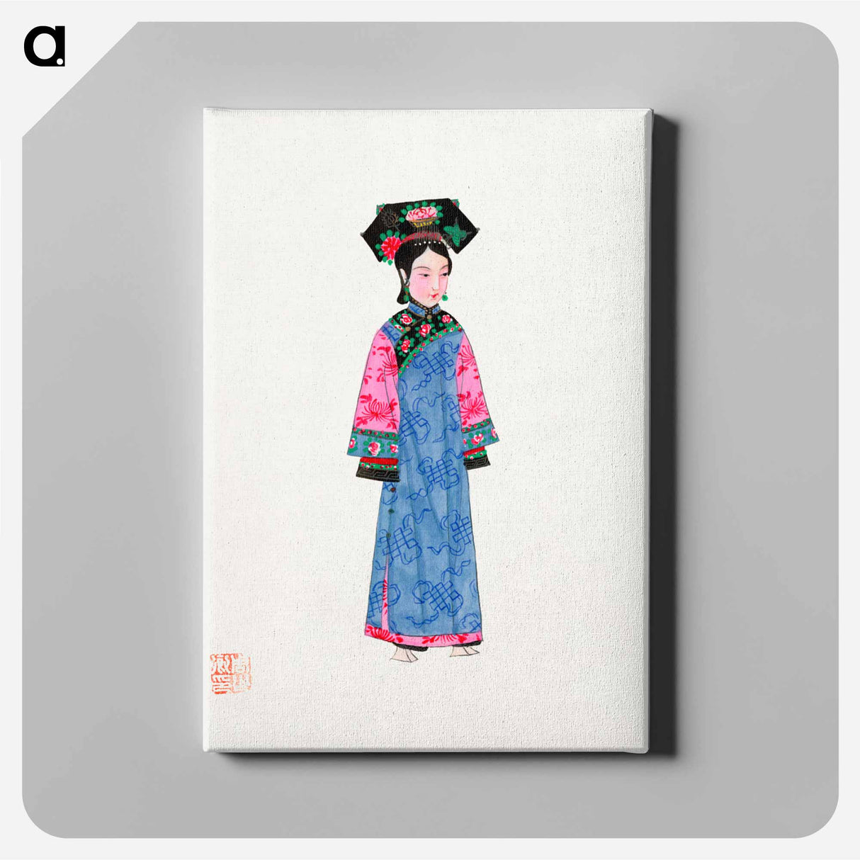 アートパネル-Illustration of a Wealthy Woman in Traditional Chinese Attire
 - 中国の衣装 Canvas.