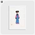 アートポストカード-Illustration of a Wealthy Woman in Traditional Chinese Attire
 - 中国の衣装 Postcard.