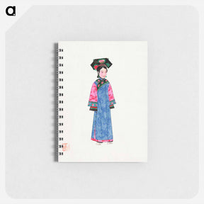 アートメモ帳-Illustration of a Wealthy Woman in Traditional Chinese Attire
 - 中国の衣装 Memo.