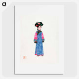 アートポスター-Illustration of a Wealthy Woman in Traditional Chinese Attire
 - 中国の衣装 Poster.