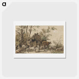 アートポストカード-Herder bij stal
 - コルネリス プロース ファン アムステル Postcard.