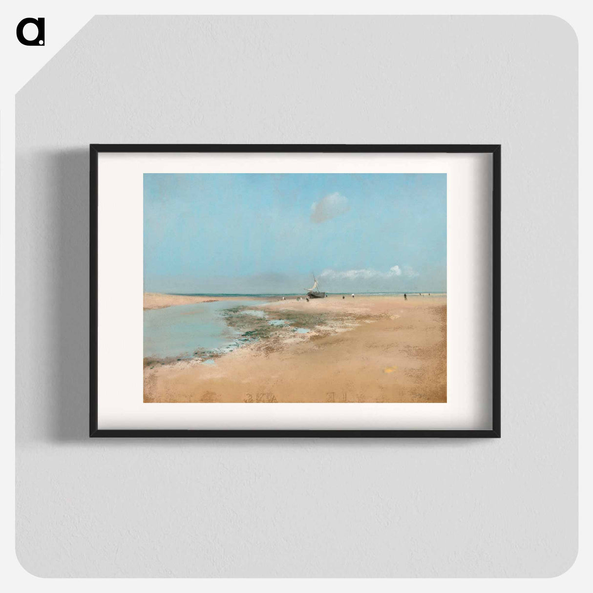 Beach at Low Tide (Mouth of the River) - Edgar Degas Poster.