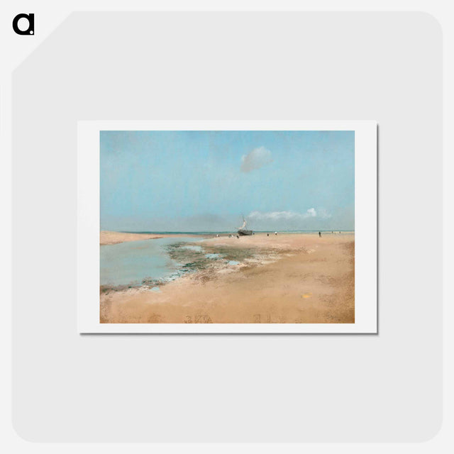 アートポストカード-Beach at Low Tide (Mouth of the River) - エドガー ドガ Postcard.