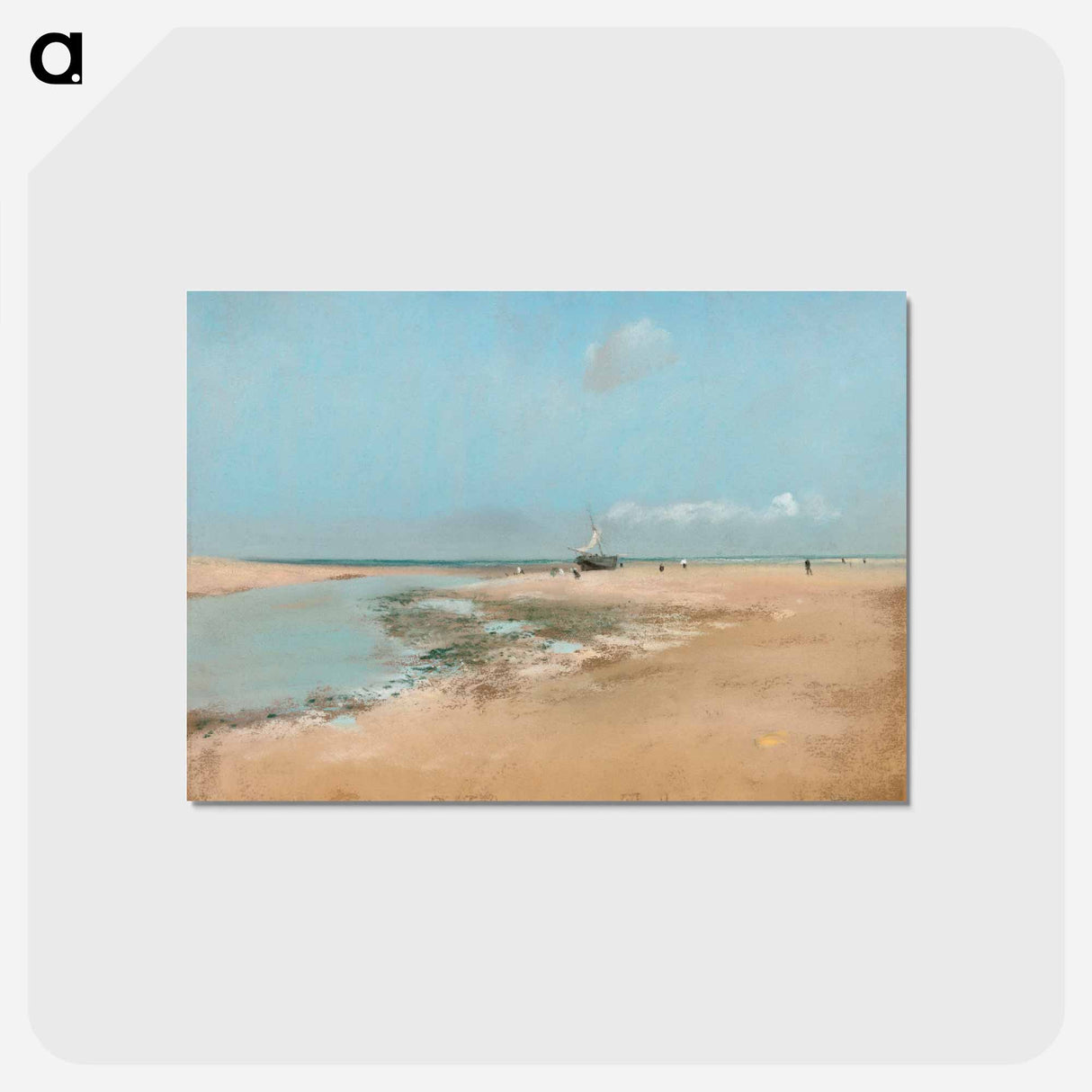 アートポストカード-Beach at Low Tide (Mouth of the River) - エドガー ドガ Postcard.