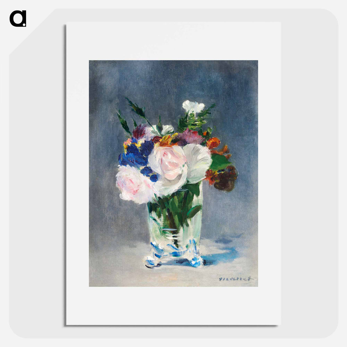 Flowers in a Crystal Vase - Édouard Manet Poster.