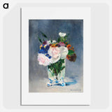 Flowers in a Crystal Vase - Édouard Manet Poster.