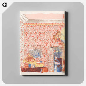 アートパネル-Interieur aux tentures roses I - エドゥアール ヴュイヤール Canvas.