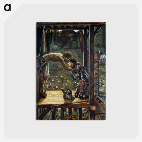 アートポストカード-The Merciful Knight - エドワード バーン ジョーンズ Postcard.