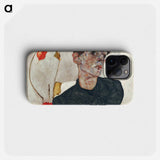 Egon Schiele's Self-Portrait with Physalis - Egon Schiele Phone Case.