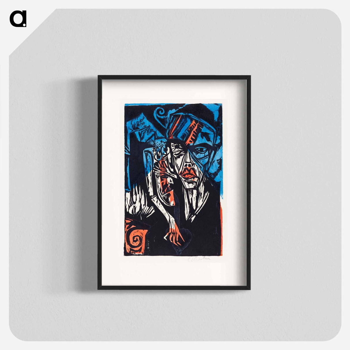 Peter Schlemihl's Wondrous Story: Battles. The Agonies of Love - Ernst Ludwig Kirchner Poster.