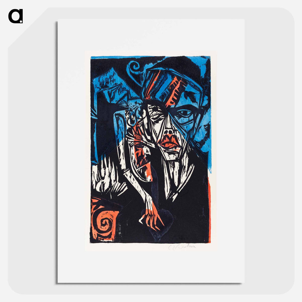Peter Schlemihl's Wondrous Story: Battles. The Agonies of Love - Ernst Ludwig Kirchner Poster.