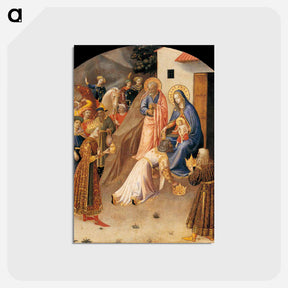 アートポストカード-Adoration of the Magi - フラ アンジェリコ Postcard.