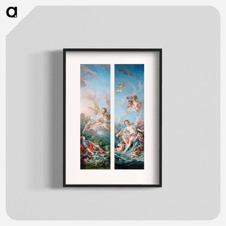 アートポスター-Aurora and Cephalus, Venus on the Waves - フランソワ ブーシェ Poster.