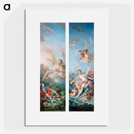 アートポスター-Aurora and Cephalus, Venus on the Waves - フランソワ ブーシェ Poster.