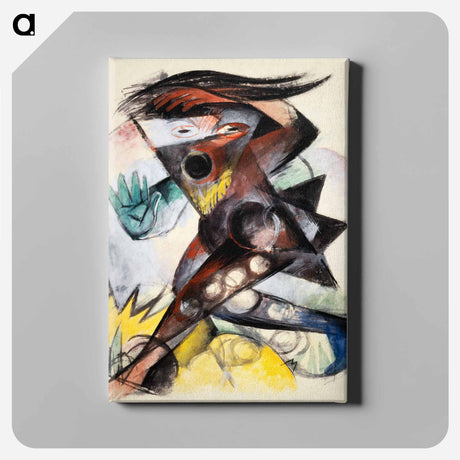 アートパネル-Caliban - figurine for "The Tempest" by William Shakespeare - フランツ マルク Canvas.