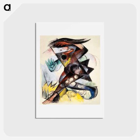 アートポストカード-Caliban - figurine for "The Tempest" by William Shakespeare - フランツ マルク Postcard.