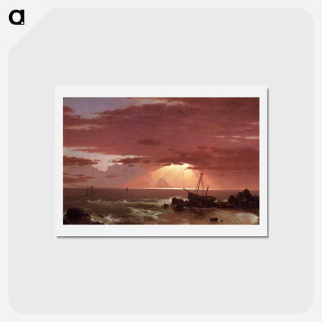 アートポストカード-Il Relitto - フレデリック エドウィン チャーチ Postcard.