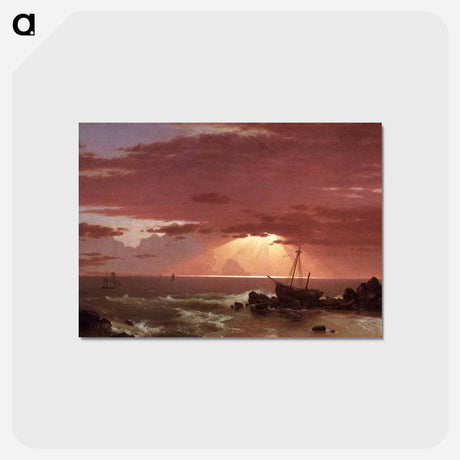 アートポストカード-Il Relitto - フレデリック エドウィン チャーチ Postcard.
