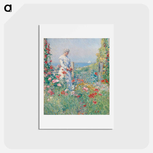 In the Garden - フレデリック チャイルド ハッサム Postcard.