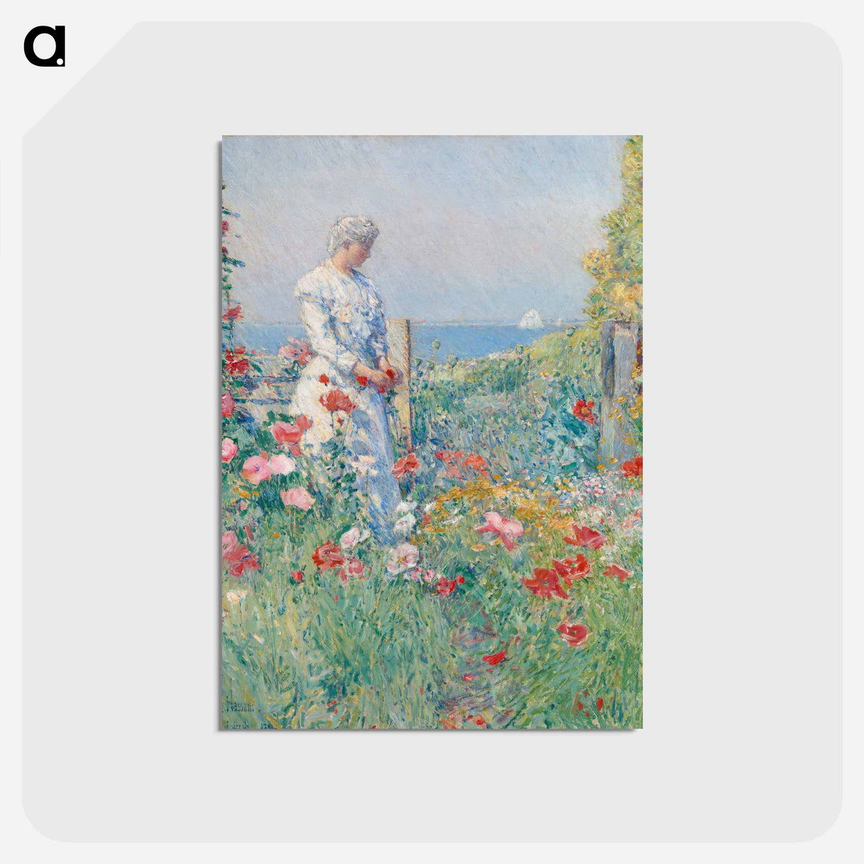 アートポストカード-In the Garden - フレデリック チャイルド ハッサム Postcard.