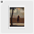 アートポストカード-Man Leaning on a Parapet - ジョルジュ スーラ Postcard.
