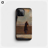 Man Leaning on a Parapet - Georges Seurat Phone Case.