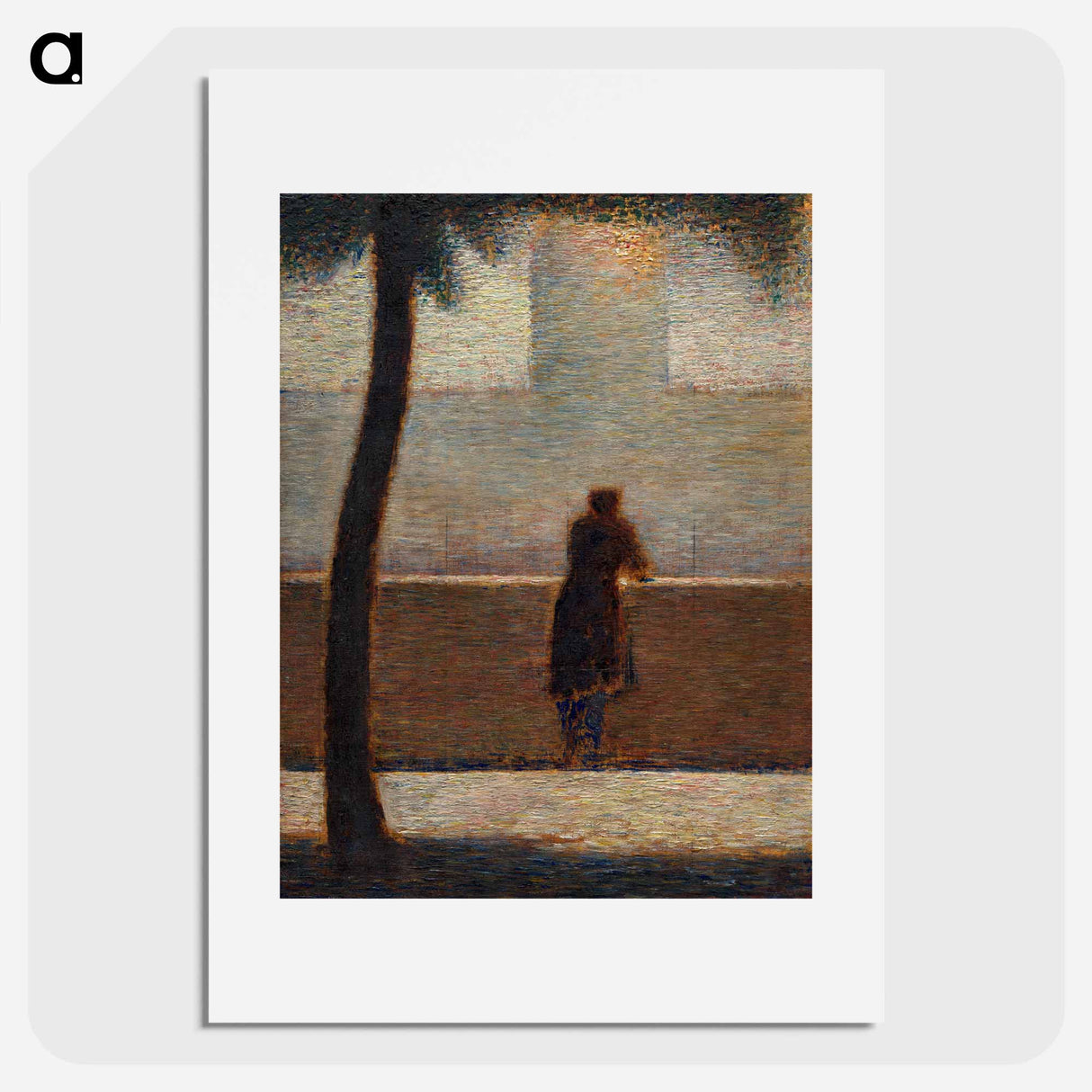 Man Leaning on a Parapet - Georges Seurat Poster.