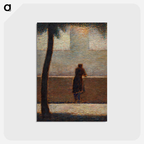 アートポストカード-Man Leaning on a Parapet - ジョルジュ スーラ Postcard.