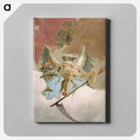 アートパネル-Würzburg Residenz Stairway, Saturn Detail
 - ジョバンニ バティスタ ティエポロ Canvas.