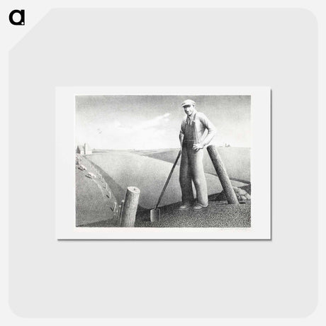 アートポストカード-In the spring - グラント ウッド Postcard.