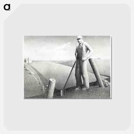 アートポストカード-In the spring - グラント ウッド Postcard.