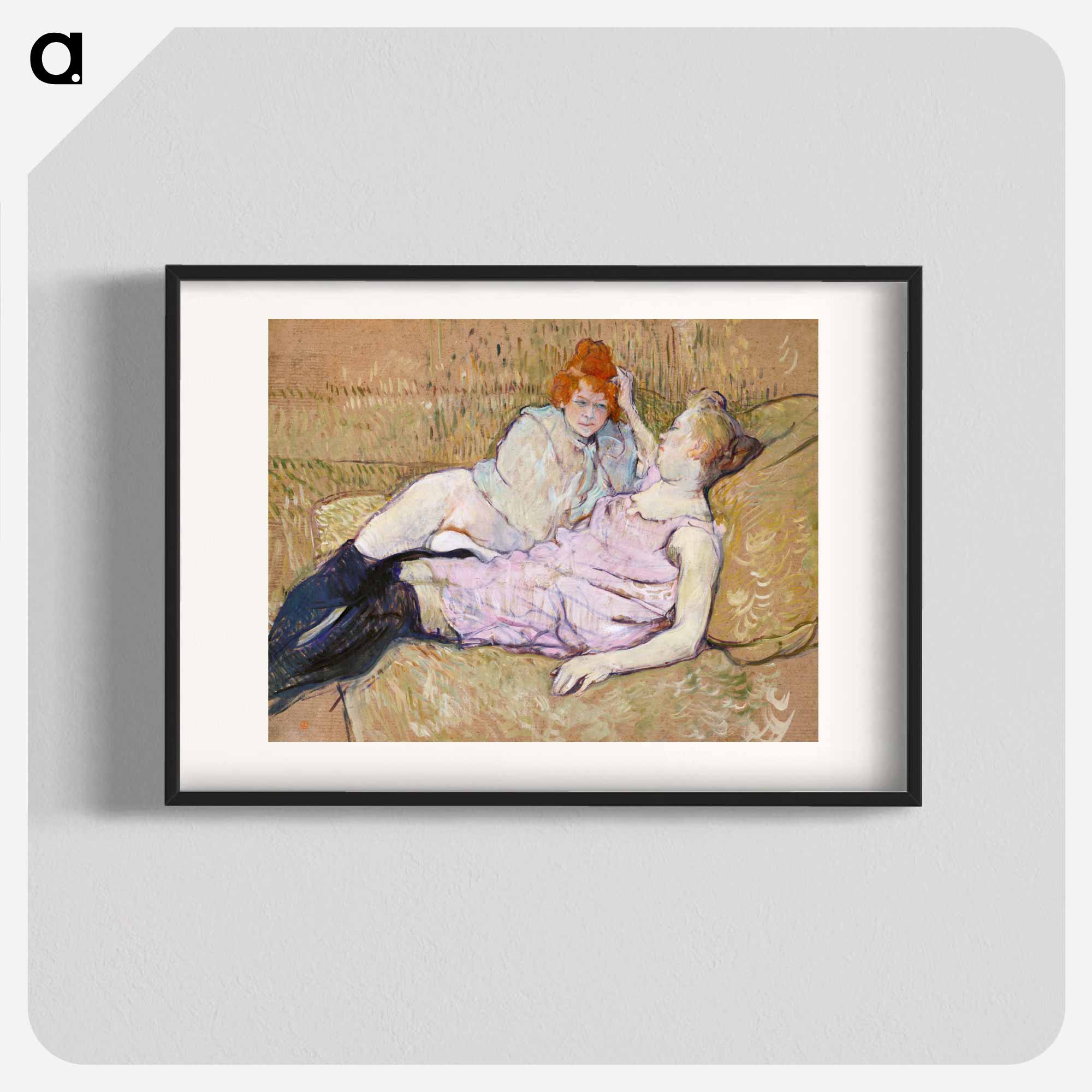 Henri de Toulouse Lautrec(アンリ ド トゥールーズ ロートレック) - The Sofa - アンリ ド トゥールーズ  ロートレック Poster. - artgraph.【名画・名作アートのポスターなどのプリント製品が買えるサイト】