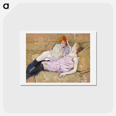 アートポストカード-The Sofa - アンリ ド トゥールーズ ロートレック Postcard.