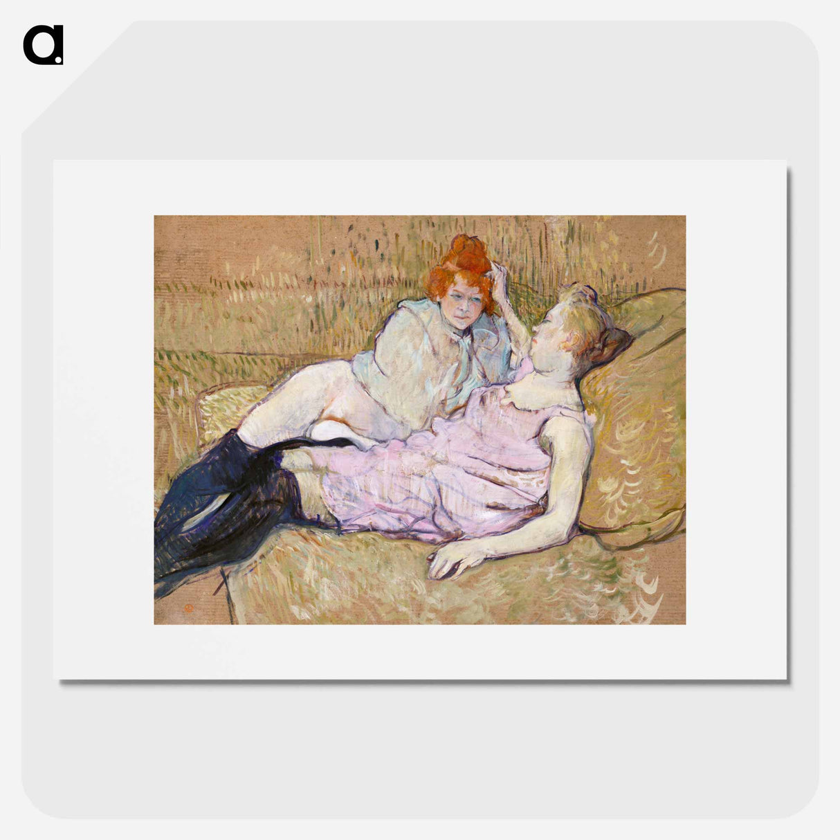 The Sofa - Henri de Toulouse-Lautrec Poster.