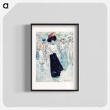 A Parisienne on a Crowded Street - アンリ ソム Poster.