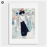 A Parisienne on a Crowded Street - アンリ ソム Poster.