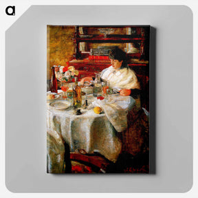 アートパネル-The Oyster Eater - ジェームズ アンソール Canvas.
